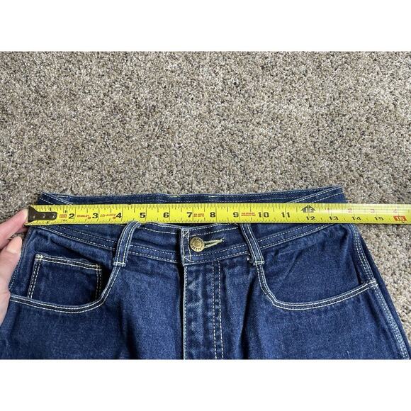 Vintage 80s 90s Alessio Jeans Long Western Medium Wash Jeans Cowboy 27 X 31 - Picture 6 of 6